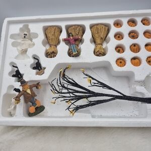 Department 56 Halloween Series Pumpkin Patch Tree and Scarecrows